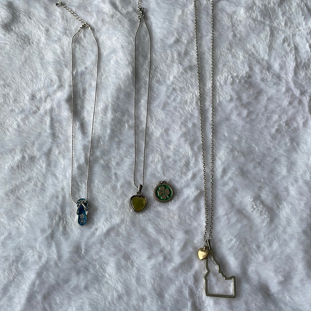 Lot of necklaces and necklace charm.